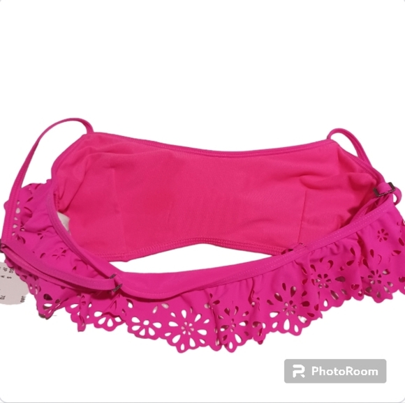 A&F Bikini Laser Cut Ruffle Top Side Tie Cheeky Bottom - Picture 7 of 12